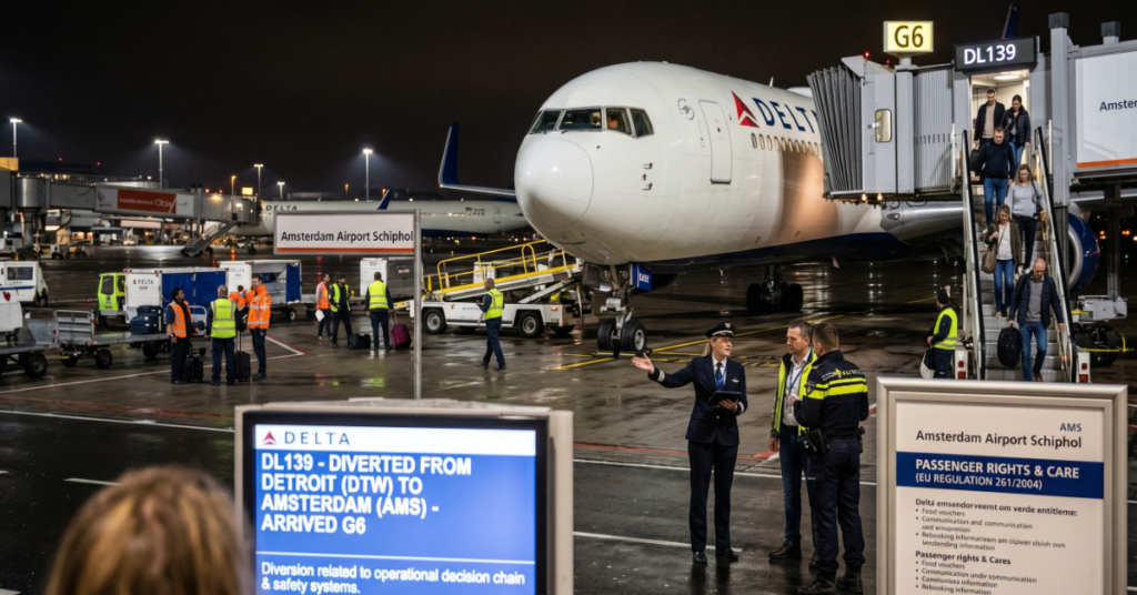 Delta DL139 Venice Atlanta Diversion Amsterdam