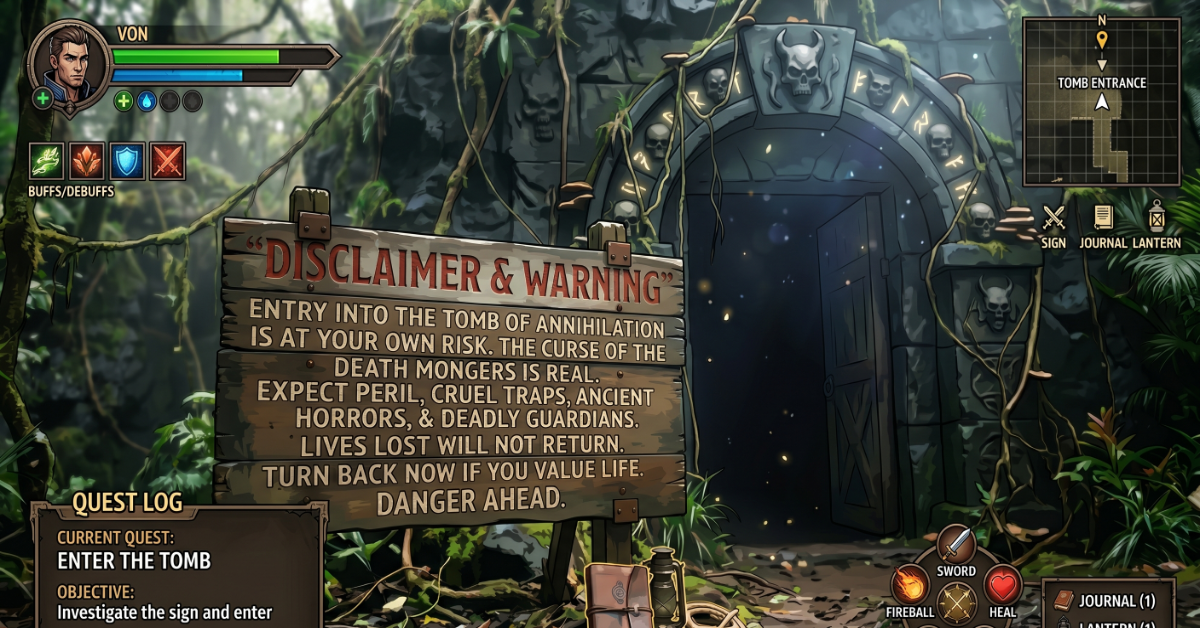 Tomb of Annihilation Disclaimer
