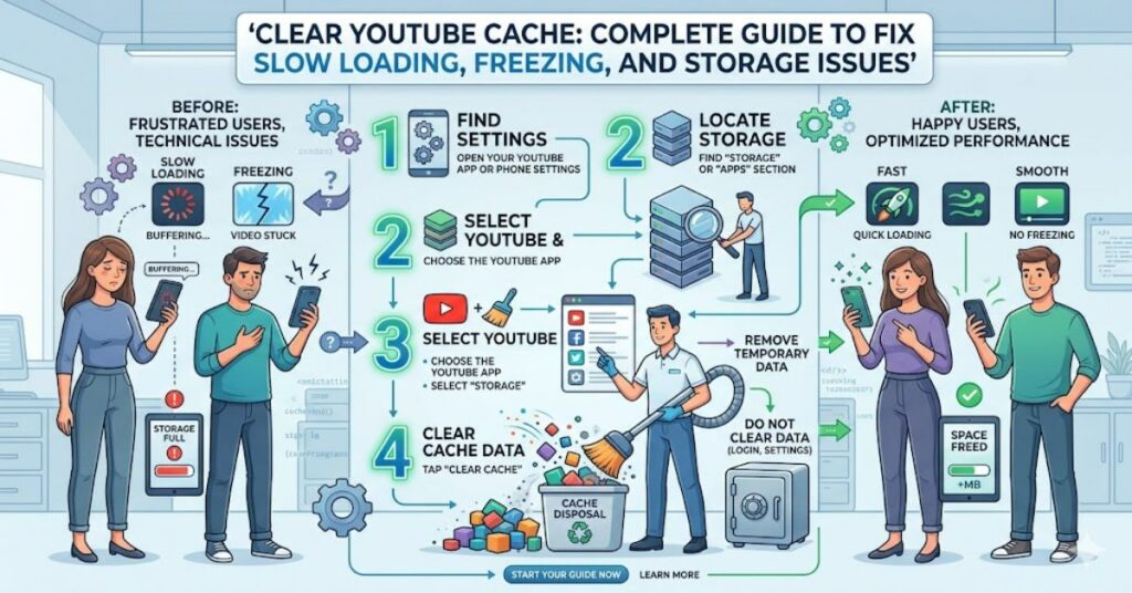Clear YouTube Cache: Complete Guide to Fix Slow Loading, Freezing, and Storage Issues