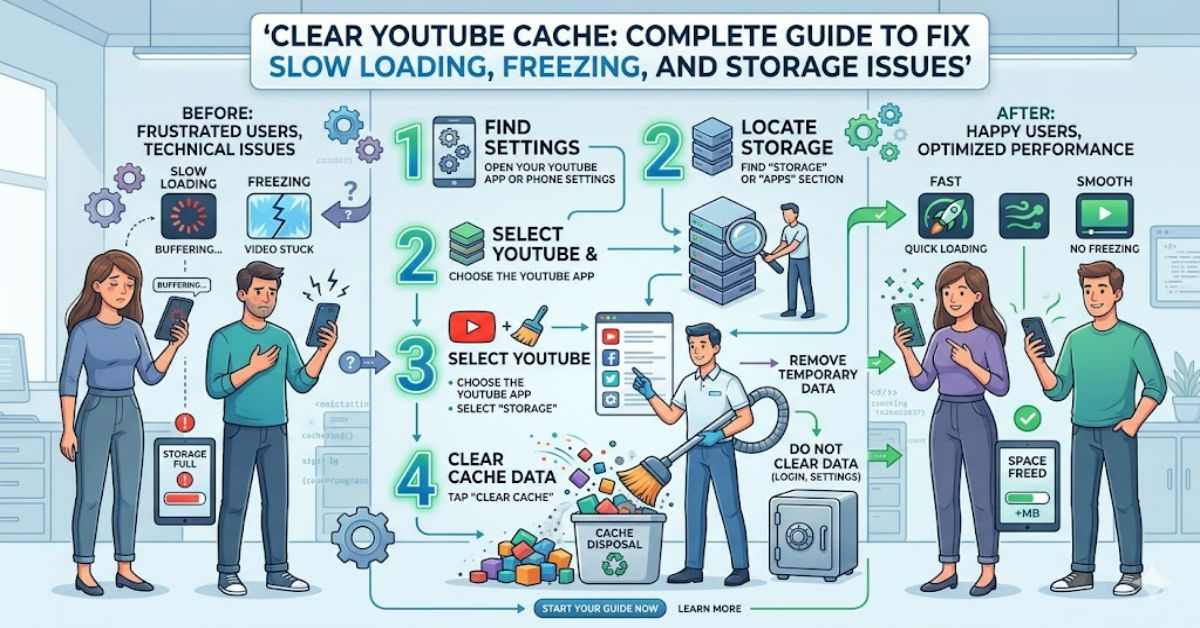 Clear YouTube Cache: Complete Guide to Fix Slow Loading, Freezing, and Storage Issues