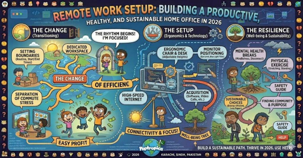 Remote Work Setup: Building a Productive, Healthy, and Sustainable Home Office in 2026
