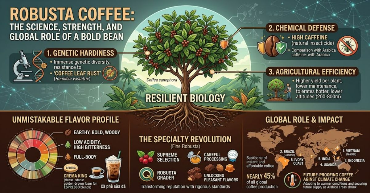 Robusta Coffee: The Science, Strength, and Global Role of a Bold Coffee Bean