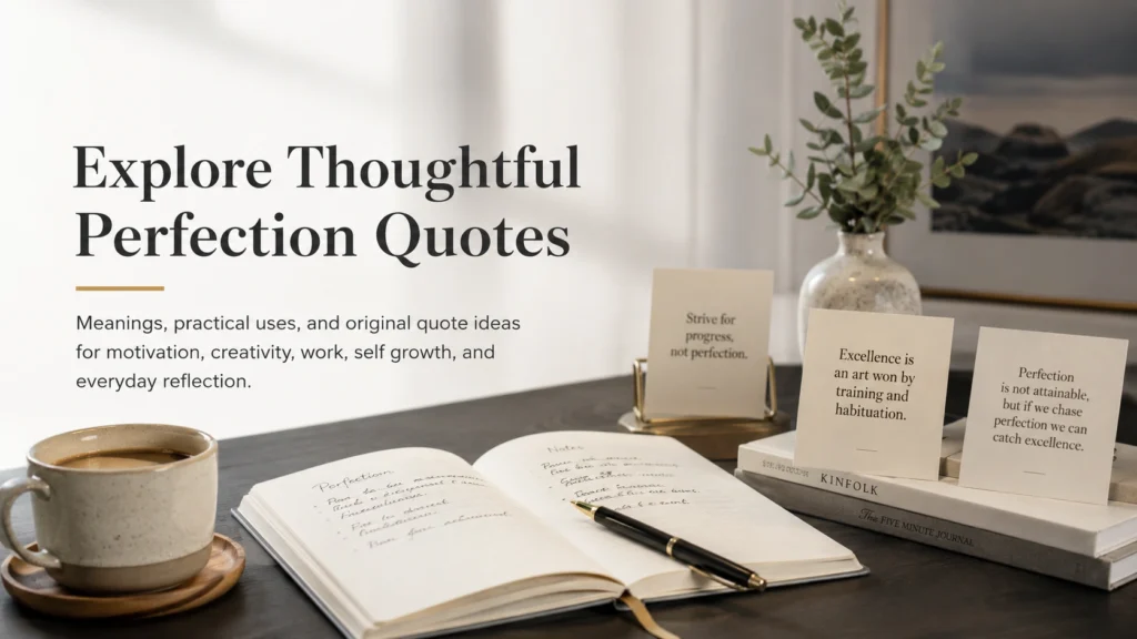 Perfection Quotes: Meaningful Words About Excellence, Growth, and Letting Go
