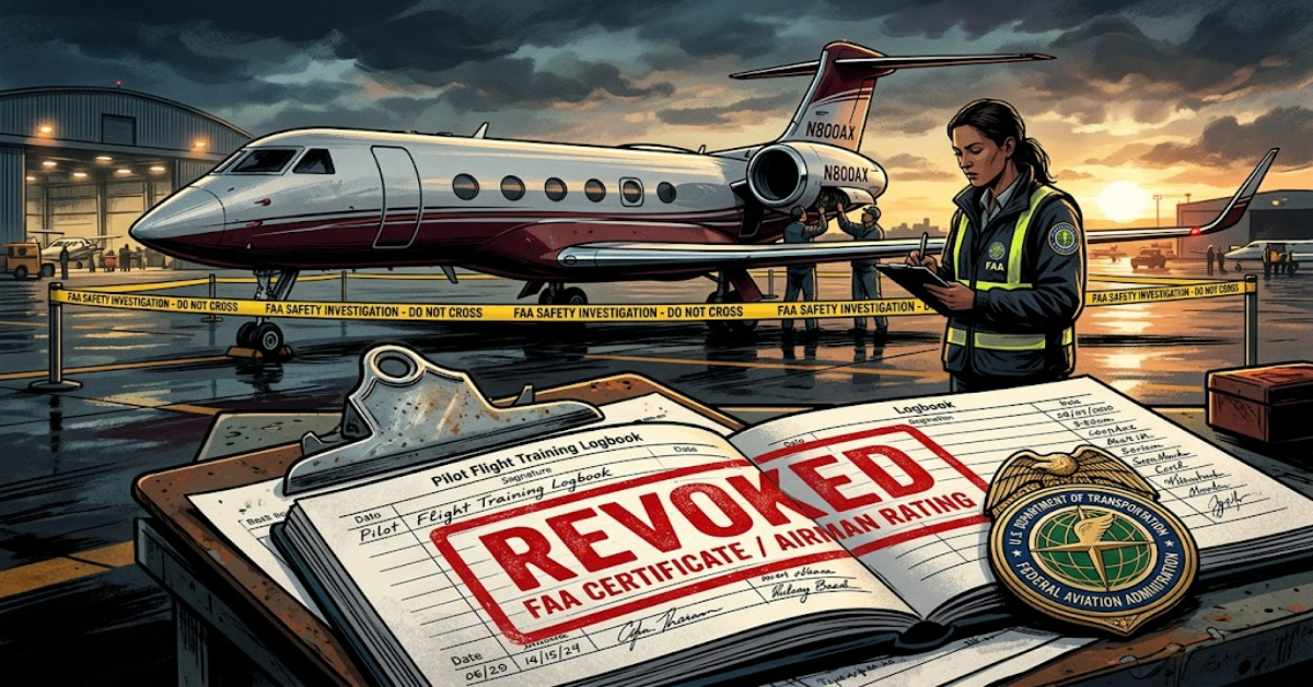 Starflite Aviation license revoked by the FAA after alleged falsified pilot records involving 10 pilots and at least 170 flights.