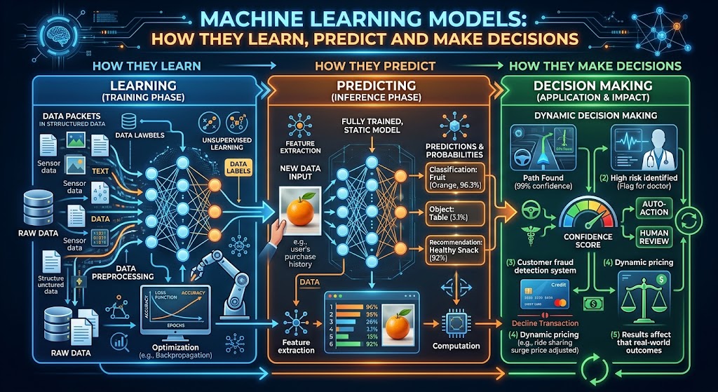 Learn how machine learning models work, including major types, training data, real-world uses, risks, model selection and the future of AI.