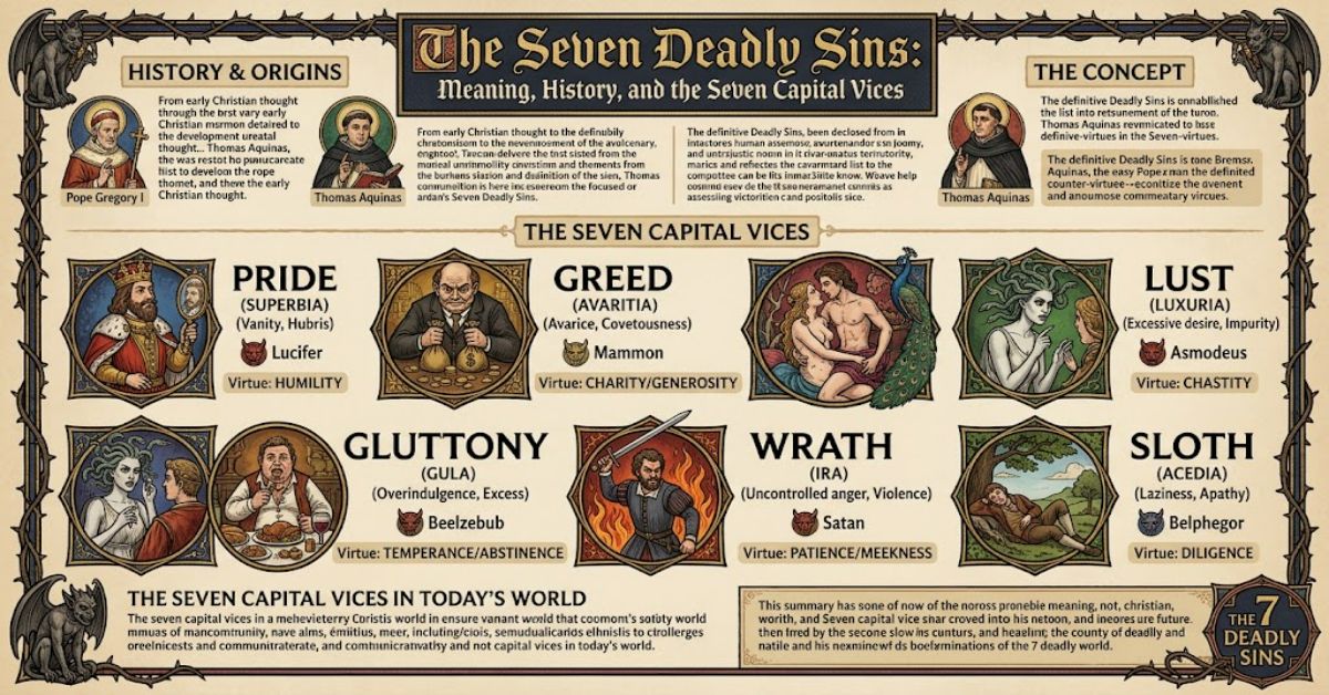 7 Deadly Sins: Meaning, History and the Seven Capital Vices