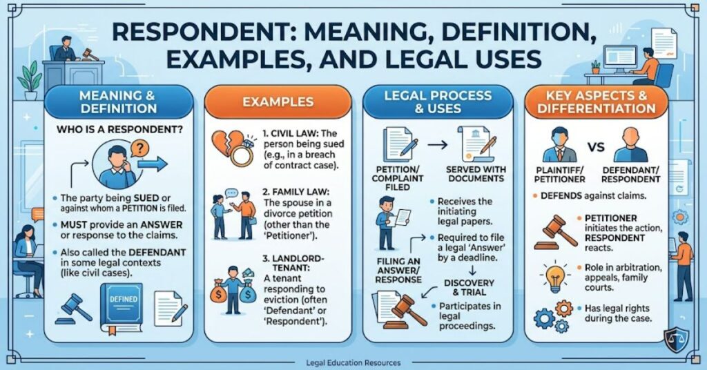 Respondent: Meaning, Definition, Examples, and Legal Uses