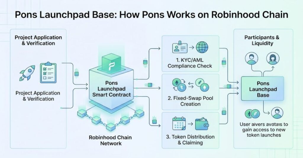 Pons Launchpad Base: How Pons Works on Robinhood Chain