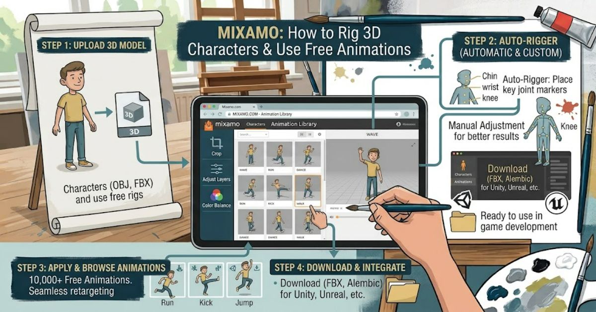 Mixamo: How to Rig 3D Characters and Use Free Animations